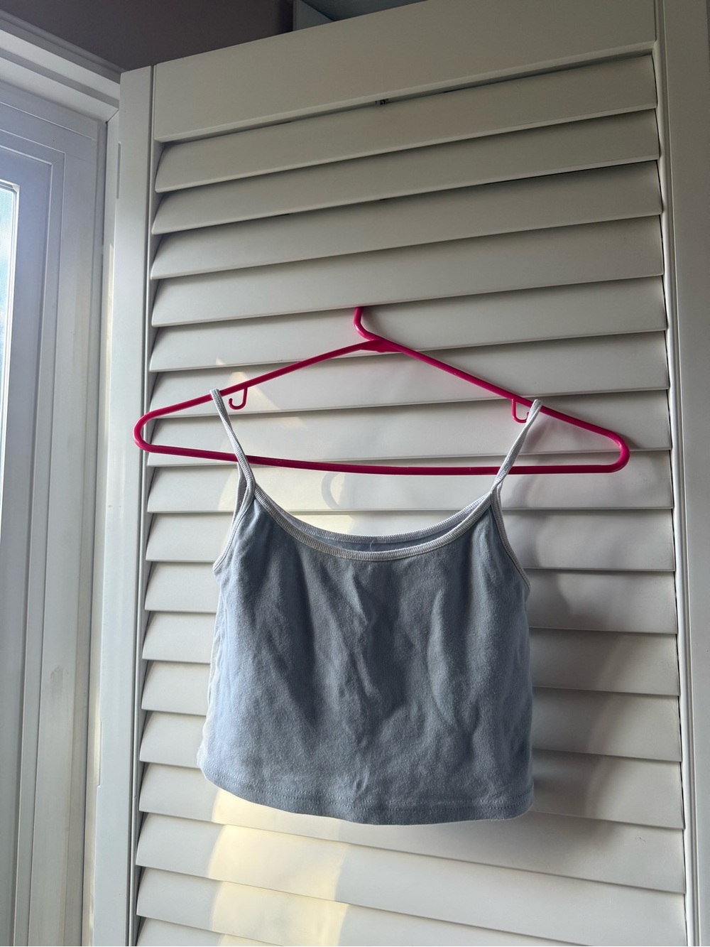 Brandy Melville Light Blue Cropped Tank Top